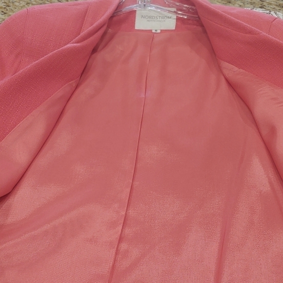 Nordstrom Petite Focus Hot Pink Blazer Size Small - Picture 4 of 5